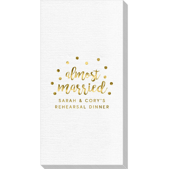 Confetti Dots Almost Married Deville Guest Towels